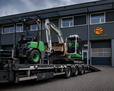 U36 Werken met de dieplader